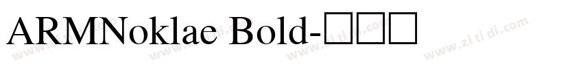 ARMNoklae Bold字体转换